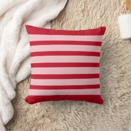 Minimalistische Farbstreifen in Rot und Rosa Kissen
