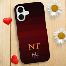 Minimalistische Farbstreifen mit Monogramm