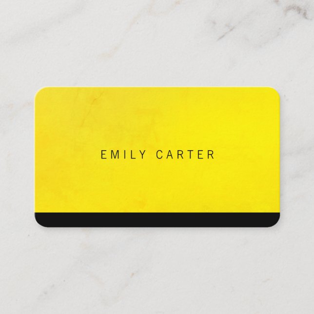 Minimalistische Farbtextur und Schwarze Trim Visitenkarte (Vorderseite)