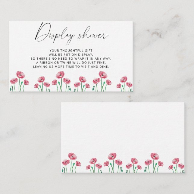 Minimalistische Federanzeige Begleitkarte (Vorne/Hinten)