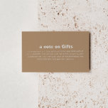 Minimalistische feierliche Braun Hochzeit wünschen Begleitkarte<br><div class="desc">Diese minimalistisch-braune Hochzeitskarte,  die gut umzäunt ist,  ist perfekt für eine rustikale Hochzeit. Das Design besticht durch einen schönen Schriftart in braunem Hintergrund,  der Ihre Veranstaltung verzieren wird.</div>