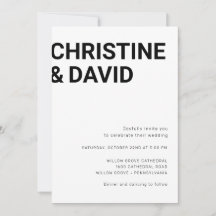 Minimalistische, fette Buchstaben, einfache weiße