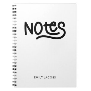 Minimalistische fette Handschrift Notizen Typograf Notizblock