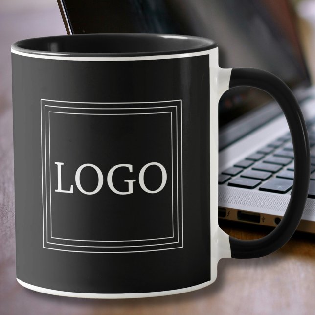Minimalistische, fette Logo-Schwarz Tasse (Von Creator hochgeladen)