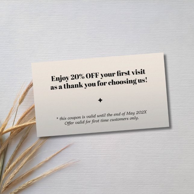 Minimalistische fette schwarze Imitate Silbersalon Rabattkarte (Von Creator hochgeladen)