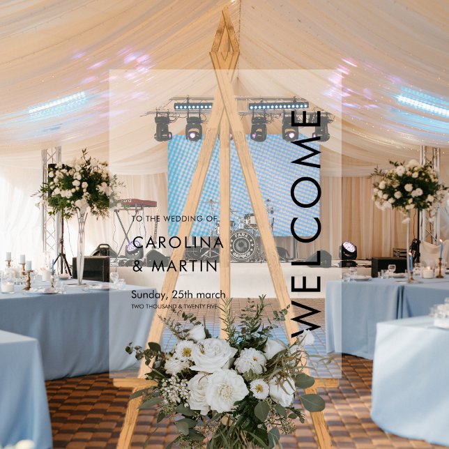 Minimalistische fette SkriptWedding Willkommen Acrylschild (Von Creator hochgeladen)