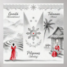 Minimalistische Filipino-Tuschewaschung