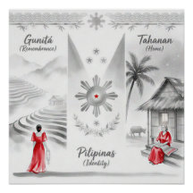 Minimalistische Filipino-Tuschewaschung
