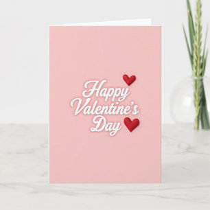 Minimalistische Filz-Herz-Valentinskarte Karte