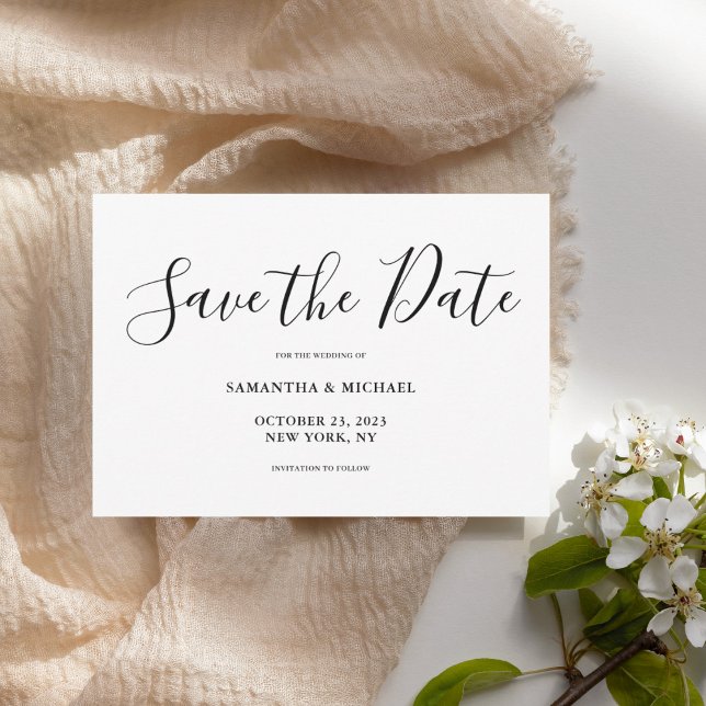 Minimalistische Flachkarte Save the Date (Von Creator hochgeladen)