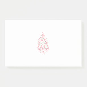 Minimalistische Flammenlinien-Kunst-Ästhetik Notiz