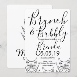 Minimalistische Flora Botany Blume Art Wedding Einladung