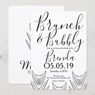 Minimalistische Flora Botany Blume Art Wedding Einladung