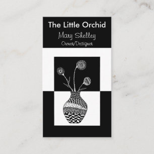 Minimalistische florale Blume in einer Vase Visitenkarte