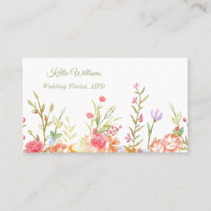 Minimalistische florale Border Business Card Visitenkarte