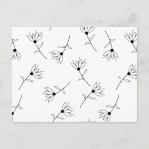 Minimalistische florale elegante Postkarten