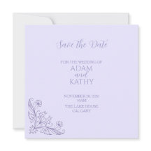 Minimalistische florale Lavendel-Hochzeit - Save-t