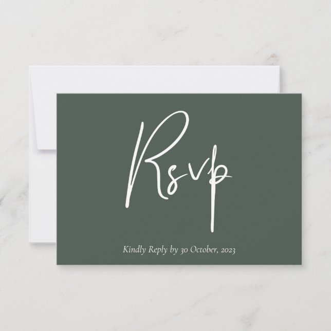 Minimalistische florale RSVP-Karte RSVP Karte (Vorderseite)