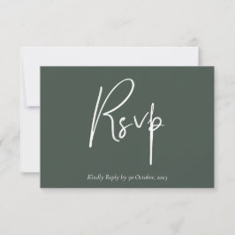 Minimalistische florale RSVP-Karte RSVP Karte