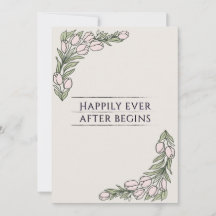 Minimalistische florale rustikale Hochzeits-Einlad