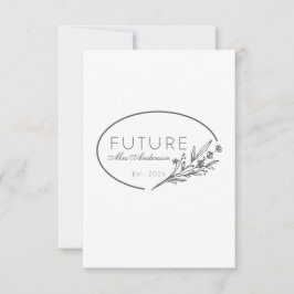 Minimalistische Florale Zukunft Frau Begr. 2026 Sp Save The Date