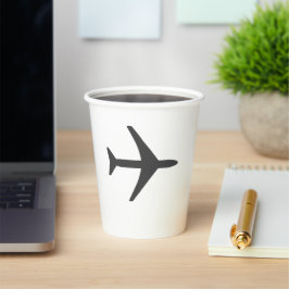 Minimalistische Flugzeug-Flugzeuge Fly Airways Pappbecher