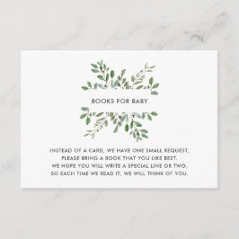 Minimalistische Foliage | Babydusche Buchungsanfra Begleitkarte