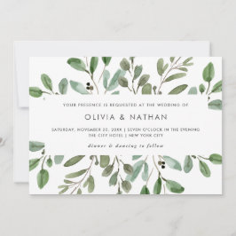 Minimalistische Foliage| Hochzeit Einladung
