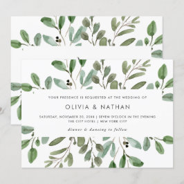 Minimalistische Foliage| Hochzeit Einladung