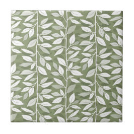 Minimalistische Foliage Kaskade Weiße Blätter Fliese