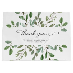 Minimalistische Foliage Vielen Dank, dass Sie ei Große Geschenktüte