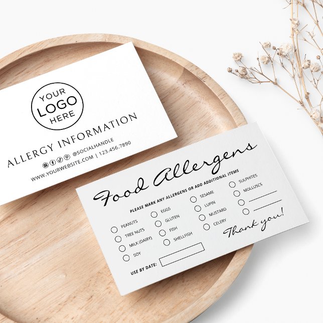 Minimalistische Food Allergens Karte (Von Creator hochgeladen)