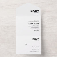 Minimalistische formale Babydusche