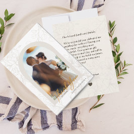 Minimalistische Foto Collage Wedding Dankeschön Ka Dankeskarte