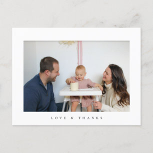 minimalistische Foto-Dankeschön-Geburtstagskarte P Postkarte
