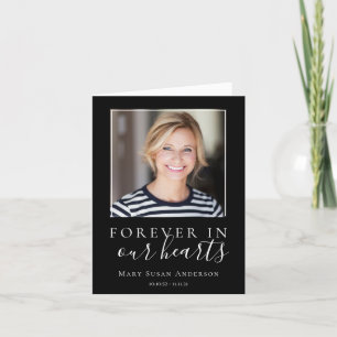 Minimalistische Foto-Dankeskarte für Beileidsbekun Dankeskarte