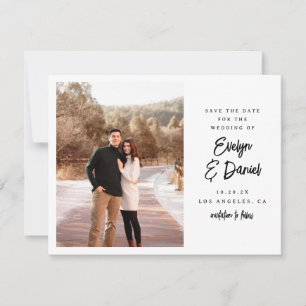 Minimalistische Foto-Flat-Save-the-Date-Karte Save The Date