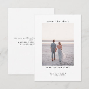 Minimalistische Foto-Hochzeit Speichern Sie das Da