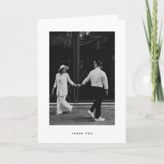 Minimalistische Foto-Hochzeitskarte gefaltet Dankeskarte