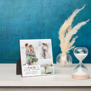 Minimalistische Foto-Kalligrafie-Hochzeit Fotoplatte