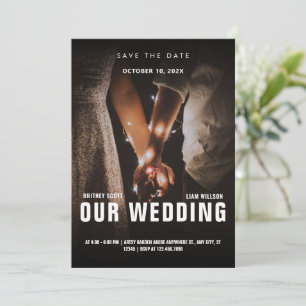 Minimalistische Foto-Romance-Hochzeit  Save The Date