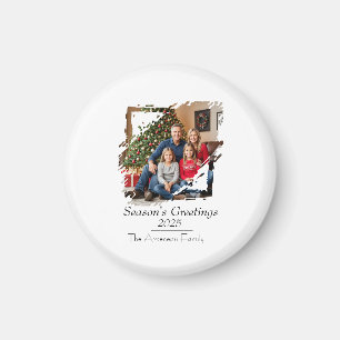Minimalistische Foto-Saison-Grüße personalisieren Magnet