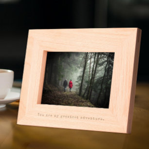 Minimalistische Foto- und Schreibmaschinenuntersch Geätzte Rahmen