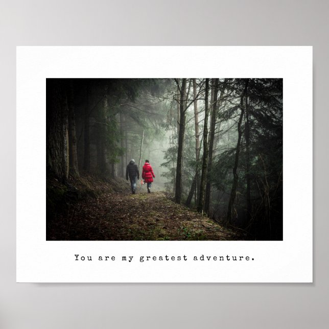 Minimalistische Foto- und Schreibmaschinenuntersch Poster (Vorne)