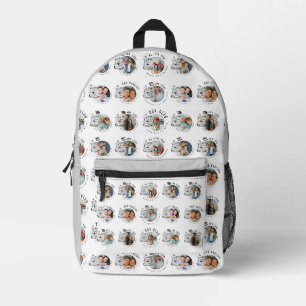 Minimalistische Fotocollage-Geschenke für den Enke Bedruckter Rucksack