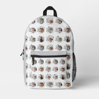 Minimalistische Fotocollage-Geschenke für den Enke Bedruckter Rucksack