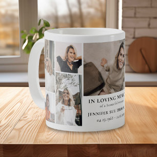 Minimalistische Fotocollage In Loving Memory Kaffeetasse
