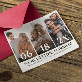 Minimalistische FotoCollage Save the Date Karte