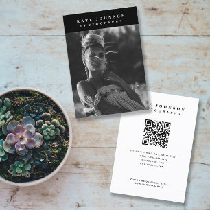 Minimalistische Fotografie Full Foto Trendy Visitenkarte