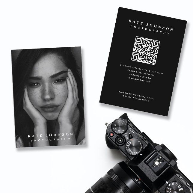 Minimalistische Fotografie Volles Foto Stilvoll Visitenkarte (Von Creator hochgeladen)
